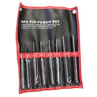 LONG PIN PUNCH SET 8 PIECES 1.6 to 8mm Chrome Moly Steel Polished Finish