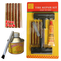 Tyre Puncture Plug Repair Kit 100ml Cement Glue