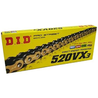 D.I.D #520 VX3 X Ring Chain 120 Link (DID520VX3120FB)