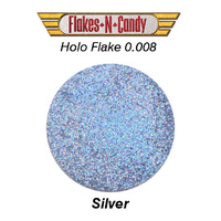 METAL FLAKE GLITTER (0.008) 30g HOLOGRAM SILVER
