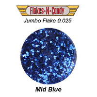 METAL FLAKE GLITTER JUMBO (0.025) FLAKE 30g MID BLUE