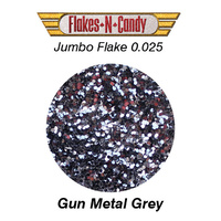 METAL FLAKE GLITTER JUMBO (0.025) FLAKE Gun 30g Metal Grey