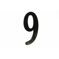 Custom Number 9 NUMBER PLATE DECALS /Black