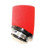Uni Filter 42mm Angle Inlet POD Air Filter Red Each