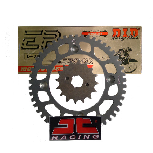 KTM 125SX (98-19) JT Front + Rear Alloy Sprockets-DID Gold Chain Kit