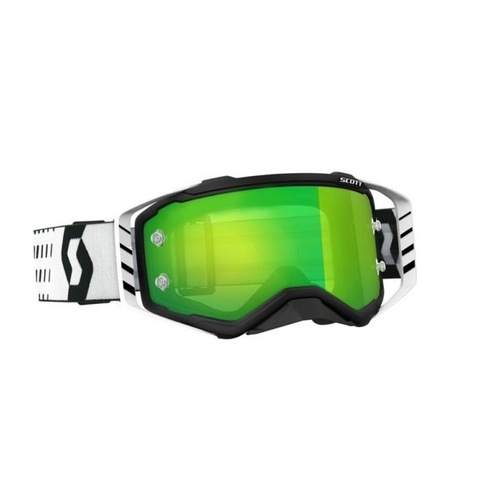 Scott Prospect Green Chrome Motocross Goggle Black/White
