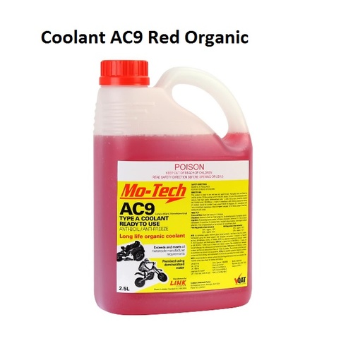Coolant AC9 Red Organic Pre mixed 2.5L