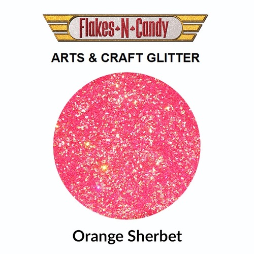 Arts and Craft Glitter Body & Nail Art Glitter 125g Orange Sherbet 
