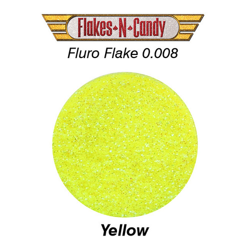 METAL FLAKE GLITTER (0.008) 30g FLURO YELLOW