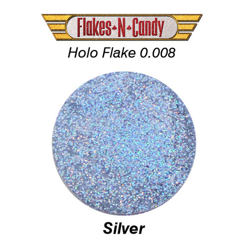 METAL FLAKE GLITTER (0.008) 30g HOLOGRAM SILVER