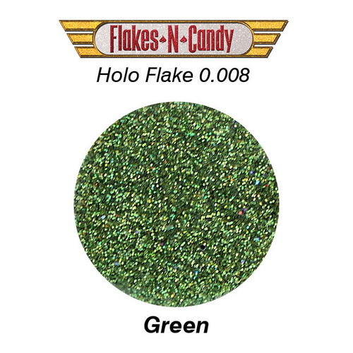 METAL FLAKE GLITTER (0.008) 30G HOLOGRAM GREEN