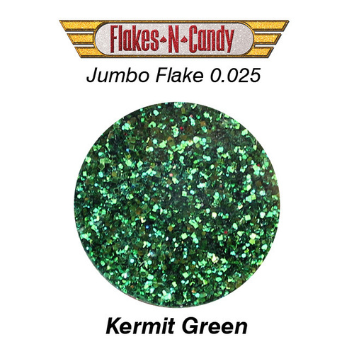 METAL FLAKE GLITTER JUMBO (0.025) FLAKE 30g KERMIT GREEN