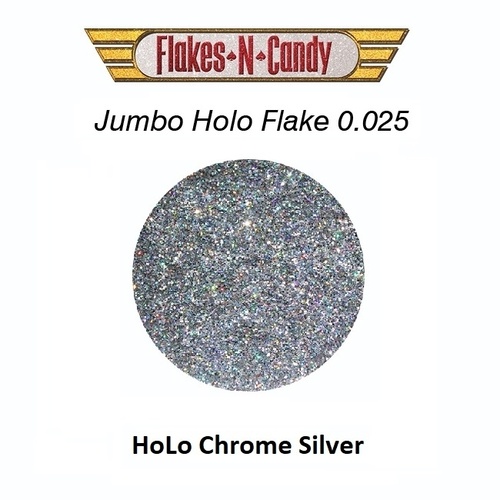 METAL FLAKE GLITTER JUMBO (0.025) FLAKE 30g HOLO CHROME SILVER