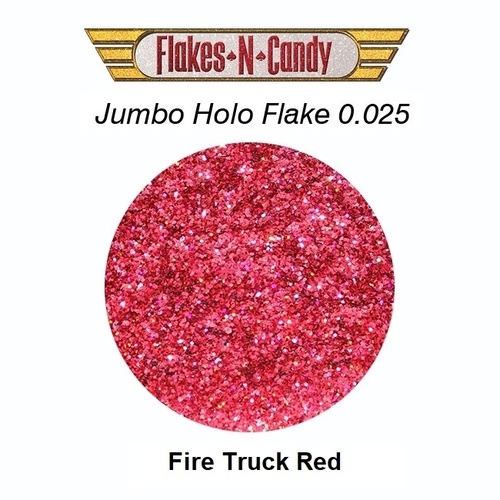 METAL FLAKE GLITTER JUMBO (0.025) FLAKE 30g HOLO FIRE TRUCK RED