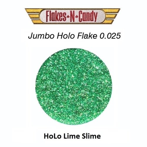METAL FLAKE GLITTER JUMBO (0.025) FLAKE 30g HOLO LIME SLIME