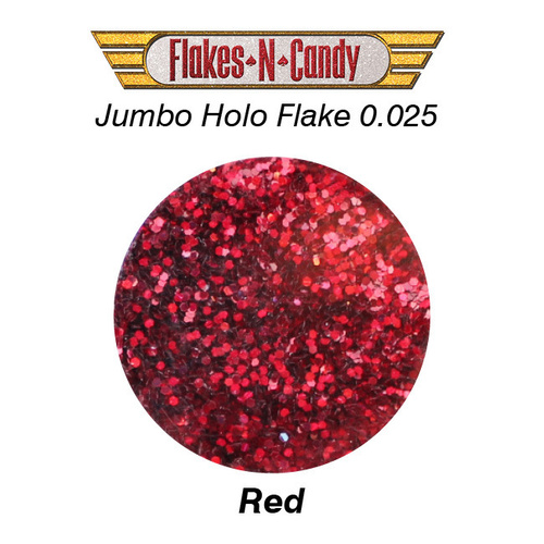 METAL FLAKE GLITTER JUMBO (0.025) FLAKE 30g HOLO RED