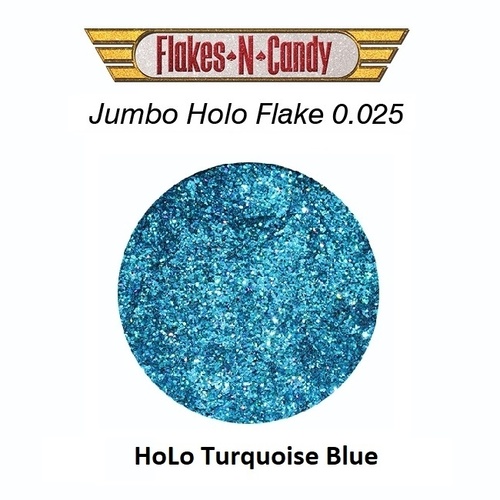 METAL FLAKE GLITTER JUMBO (0.025) FLAKES 30g HOLO TURQUOISE BLUE