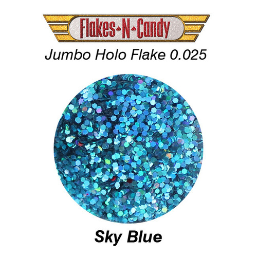 METAL FLAKE GLITTER JUMBO (0.025) FLAKE 30g HOLO SKY BLUE