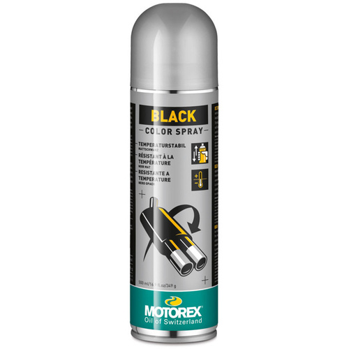 Motorex Matt Black Spray for Metal, Plastic, Wood & Glass 500ml