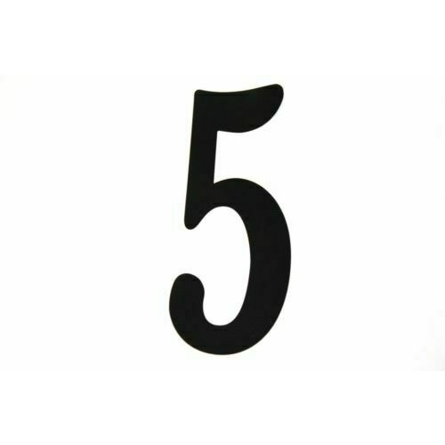 CUSTOM MX NUMBER 5 PLATE DECALS/Black No: 5
