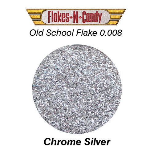 METAL FLAKE GLITTER (0.008) 30G CHROME SILVER
