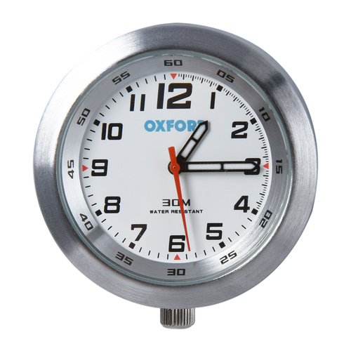 OXFORD Unique Designed Analogue 30m Water Resistant Clock -Titanium/Silver