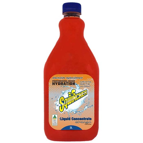 Sqwincher 2L Concentrate Hydration Electrolyte liquid-Orange 2L Mixes to 20L of Sqwincher