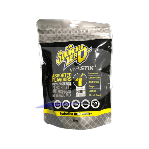 Sqwincher 50x Quik Stiks Sugar Free Hydration Pre-Mixed Powder Mixed Flavours 