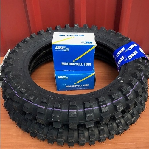 YAMAHA PW80 Front 2.50-14 & Rear 3.00-12 Knobby Tyres & Tubes