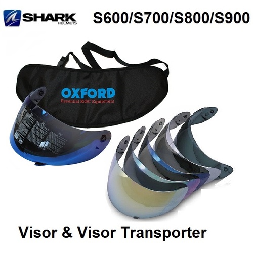 Shark S600/S700/S800/S900 & RIDILL Helmet Visor Iridium Blue+Carry Bag