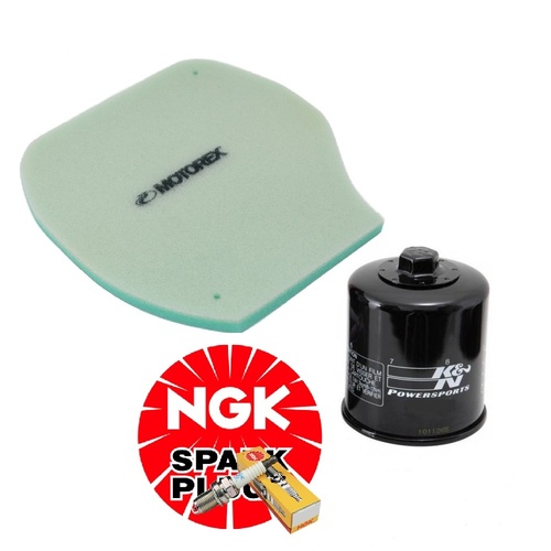 Yamaha YFM550 & YFM700 Grizzly (07-15) Air Filter, NGK Plug, KN Oil Filter Kit